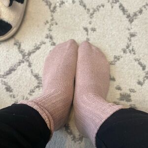 Well worn thick pink Socks